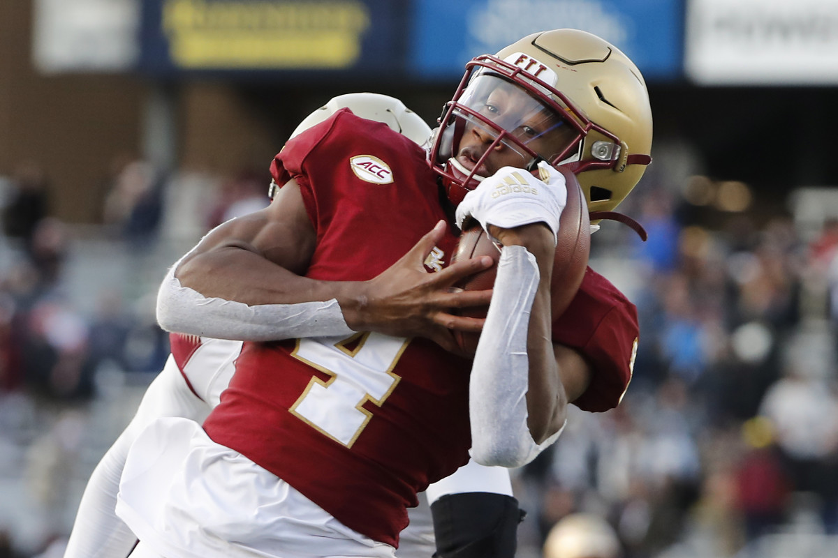 Boston College receiver Zay Flowers was drafted by the Ravens.